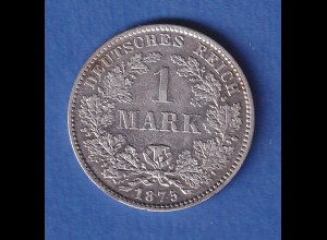 Deutsches Kaiserreich Silber-Kursmünze 1 Mark 1875 D
