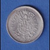 Deutsches Kaiserreich Silber-Kursmünze 1 Mark 1875 D