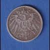 Deutsches Kaiserreich Silber-Kursmünze 1 Mark 1899 D mit Prägefehler ANSEHEN !