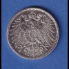 Deutsches Kaiserreich Silber-Kursmünze 1 Mark 1903 G stg
