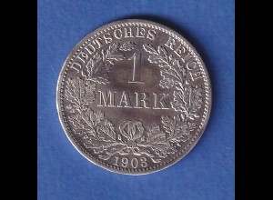 Deutsches Kaiserreich Silber-Kursmünze 1 Mark 1903 A stg