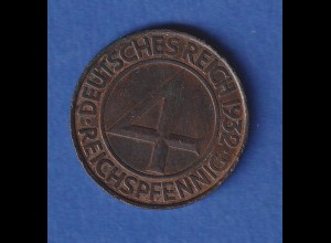 Deutsches Reich Kursmünze 4 Reichspfennig 1932 D