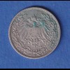 Deutsches Kaiserreich Silber-Kursmünze 1/2 Mark 1906 J ss-vz