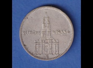 Deutsches Reich Silbermünze 2 Reichsmark Garnisons-Kirche mit Datum 1934 D