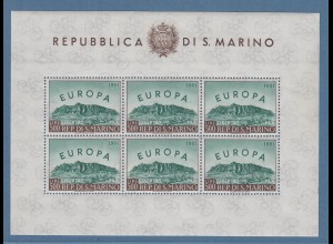 San Marino 1961 Europa-CEPT Kleinbogen Mi.-Nr. 700 postfrisch **