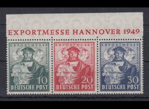 Bizone Hannover-Messe Mi.-Nr. 103-105 Blockmarken als Zusammendruck **
