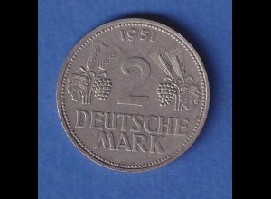 Bundesrepublik Kursmünze - 2 DM 1951 D