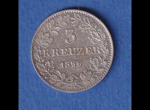 Frankfurt Silbermünze 3 Kreuzer 1856 