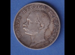 Nassau Silbermünze 1 Vereinstaler Herzog Adolph 1863