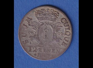 Preußen Silbermünze 1/12 Reichstaler Kurfürst Friedrich III. 1699