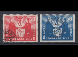 DDR 1951 Dt.-polnische Freundschaft Mi.-Nr. 284-85 philatel. O Berlin N4 / W8