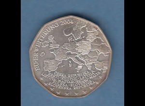 Österreich 2004 5 Euro Silbermünze EU-Erweiterung 