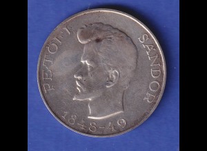 Ungarn Silbermünze 5 Forint Sandor Petöfi 1948