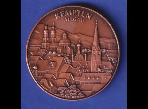 Medaille 1981 Sozialbau Kempten GmbH - Stadtansicht von Kempten im Allgäu