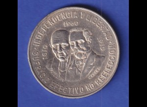 Mexiko Silbermünze 10 Pesos 150. Jahrestag der Unabhängigkeit 1960