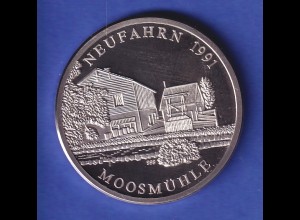 Silbermedaille Neufahrn - Moosmühle - Rebhuhn 1991 PP