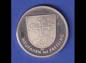 Silbermedaille Neufahrn bei Freising - Hl. Wilgefortis Kreuz von 1661 o.J.