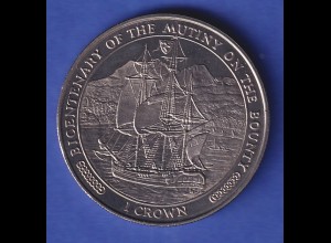 Isle of Man Kursmünze 1 Crown - Meuterei auf der Bounty 1989