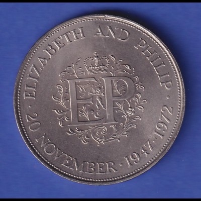 Großbritannien Kursmünze 25 Pence Königliche Silberhochzeit 1972