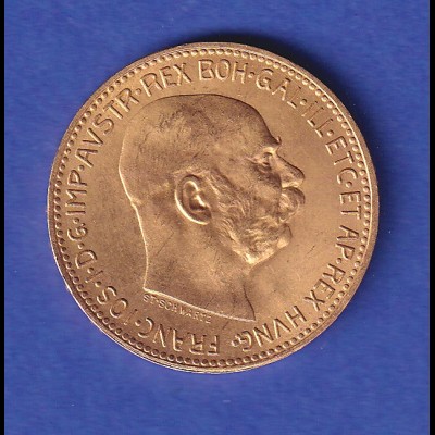 Goldmünze Österreich Franz Joseph - 20 Kronen = 6,78g Au900