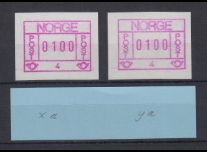 Norwegen / Norge Frama-ATM 1978 Aut.-Nr. 4 dunkles / helles Papier **