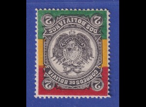 Bolivien 1897 Höchstwert 2B Wappen Mi.-Nr. 52 ungebraucht *