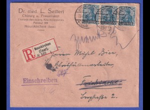 Saargebiet R-Brief von Neunkirchen nach Friedrichsthal O 23.12.20