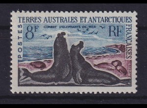 Französische Antarktis 1962 See-Elefanten Mi.-Nr. 25 postfrisch ** 