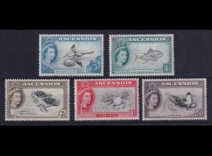 Ascension Island 1956 Freimarken Tiermotive Mi.-Nr. 67,68,70,71,72 postfrisch **