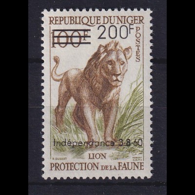Niger 1960 Naturschutz - Löwe Mi.-Nr. 16 postfrisch **