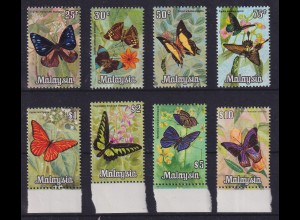 Malaysia 1970 Schmetterlinge Mi.-Nr. 63-70 postfrisch **
