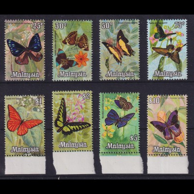 Malaysia 1970 Schmetterlinge Mi.-Nr. 63-70 postfrisch **