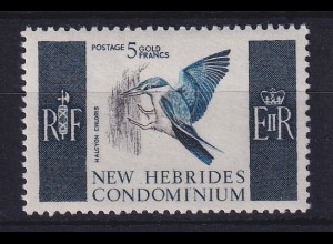 Neue Hebriden 1967 Pazifischer Eisvogel Mi.-Nr. 239 postfrisch **