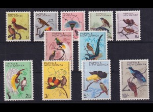 Papua Neuguinea 1965 Tropische Vögel Mi.-Nr. 62-72 postfrisch **