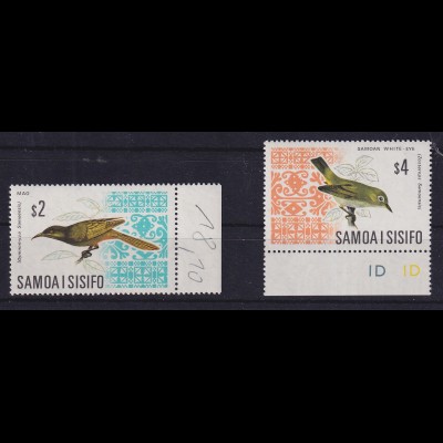 Samoa I Sisifo 1969 Einheimische Vögel Mi.-Nr. 199-200 postfrisch **