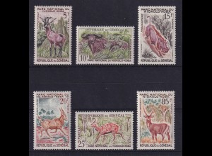 Senegal 1960 Einheimische Tiere Mi.-Nr. 233-238 postfrisch **