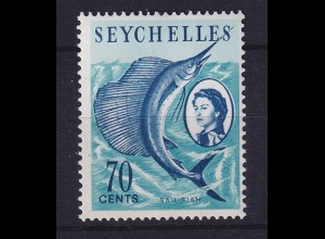 Seychellen 1962 Schwertfisch - Segelfisch Mi.-Nr. 204 postfrisch **