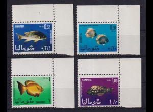 Somalia 1967 Fische Mi.-Nr. 114-117 Eckrandstücke OR postfrisch **