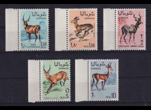 Somalia 1968 Antilopen Mi.-Nr. 129-133 Seitenrandstücke postfrisch **