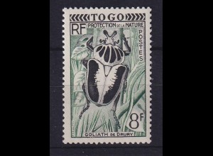 Togo 1955 Goliath-Käfer Mi.-Nr. 224 postfrisch **