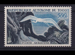 Togo 1957 Flugpostmarke Storch Mi.-Nr. 244 postfrisch **