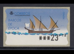 Spanien ATM Segelschiff, Druck 5-stellig breit, Mi.-Nr. 19.4