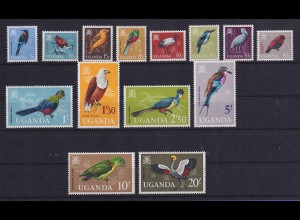 Uganda 1965 Einheimische Vögel Mi.-Nr. 87-100 postfrisch **