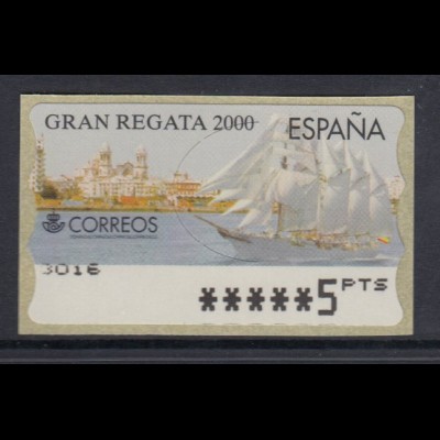 Spanien ATM Gran Regata Cadiz, Druck 6-stellig breit, Mi.-Nr. 41.6