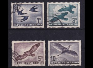Österreich 1953 Flugpostmarken Vögel Mi.-Nr. 984-987 gestempelt