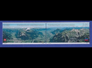 Liechtenstein 2013 Zollvertrag mit der Schweiz Panorama Mi.-Nr. 1667-68 **
