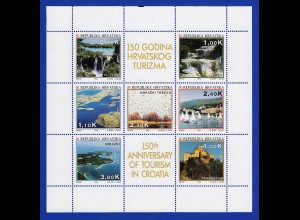 Kroatien / Hrvatska , 1994 Kleinbogen 150 Jahre Tourismus 