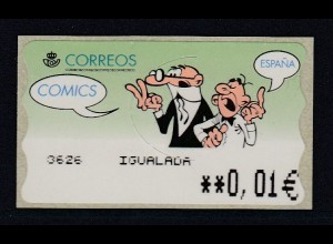 Spanien ATM Comics, Wert in € 5-stellig schmal Mi.-Nr. 24 F