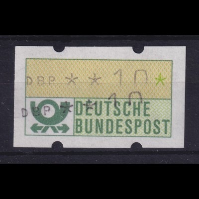 Deutschland ATM Mi.-Nr. 1.1 Doppeldruck Wert 10, der obere ohne Farbband ! 
