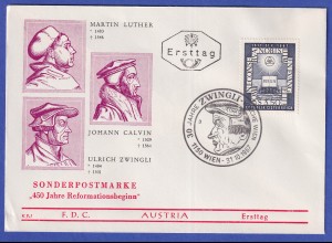 Österreich 1967 Reformationsjubiläum Mi.-Nr. 1249 auf dekorativem FDC